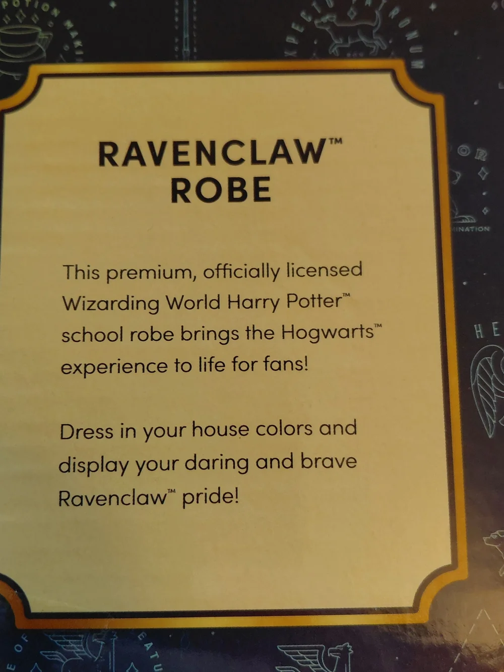 Harry Potter Ravenclaw Kids Costume Robe W/ Hood Fits 10-12x Officially Licensed